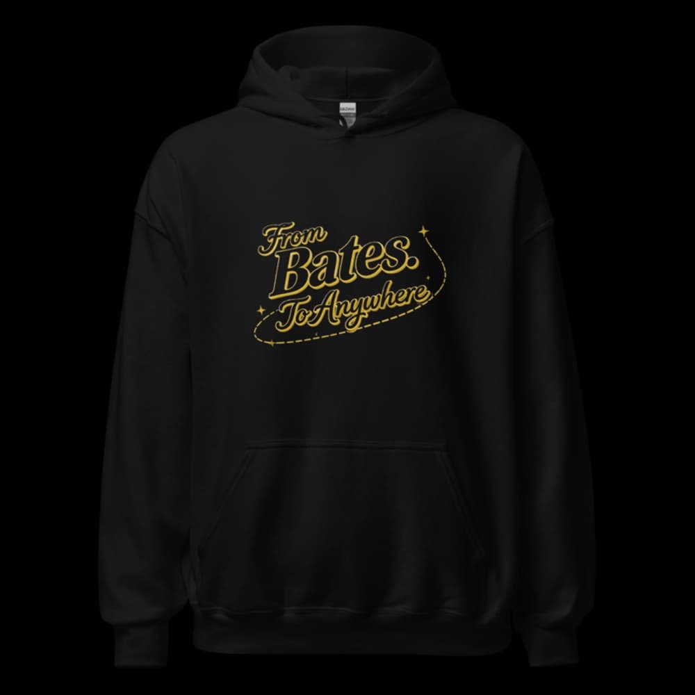 "From Bates." Hoodie (White/Gold)