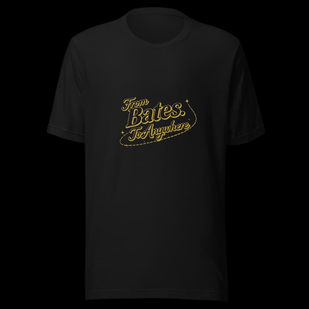 "From Bates." Tee (White/Gold)